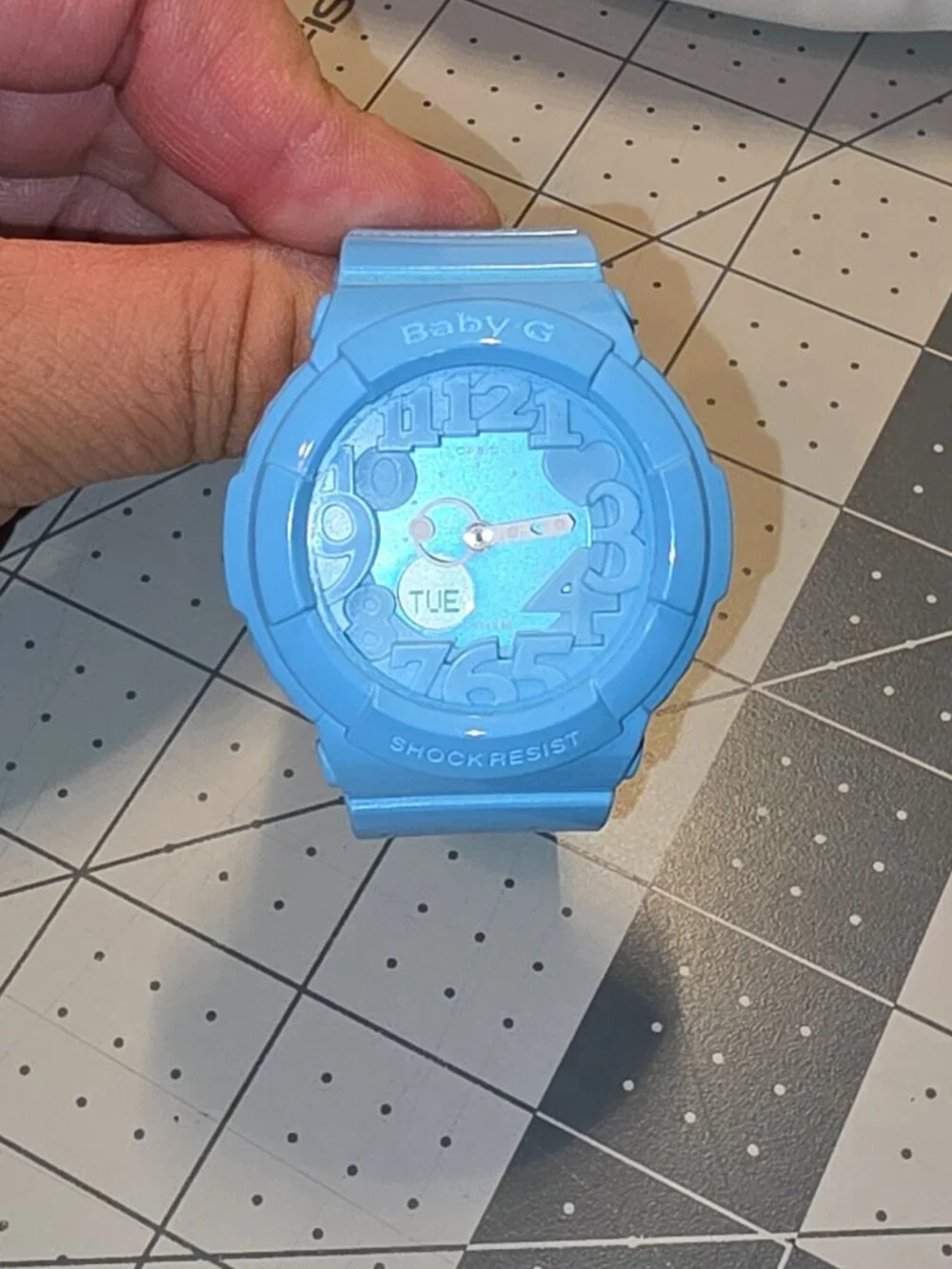 Casio Baby-G BGA-130-2B Light Blue Neon Dial Watch - Pre-Owned